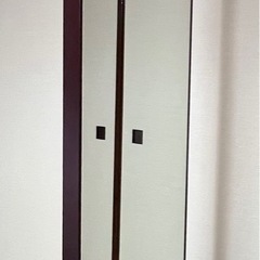 姿見/スタンドミラー　鎌倉彫　牡丹の彫り物 日本板硝子製ガラス　162cm高の画像