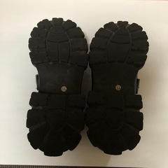 使用僅か 美品 ローファー 厚底 シューズ 黒 LL ブラックの画像