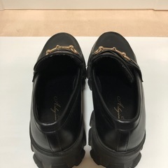 使用僅か 美品 ローファー 厚底 シューズ 黒 LL ブラックの画像