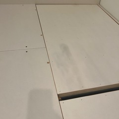 ベッドフレーム セミダブル ホワイト 引き出し付 収納 ニトリの画像