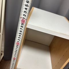 細い棚　ホワイト×ナチュラルの画像
