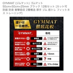 ジムマット(厚さ25mm)12枚セット コネクトパーツ付きの画像
