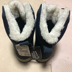 キッズ　冬靴　スノトレ　19cm 紺色の画像