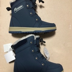 キッズ　冬靴　スノトレ　19cm 紺色の画像