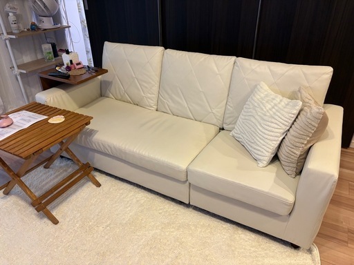 ソファ3人掛け（ホワイト）