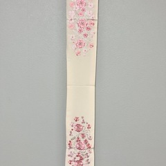 桜刺繍 半襟 クリーム色の画像