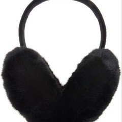 ❣️ふわふわ❣️可愛い　折りたたみ式ファー耳当て　イヤーマフ ブラックの画像