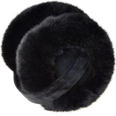 ❣️ふわふわ❣️可愛い　折りたたみ式ファー耳当て　イヤーマフ ブラックの画像