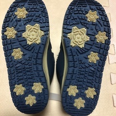 キッズ　冬靴　スノトレ　19cm 紺色の画像