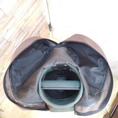 RIVER COURSE (リバーコース) キャディバッグ ハーフタイプ 練習場用 ゴルフバッグ グリーン 2分割 重量1.7kg◆買取帝国 朝霞店の画像