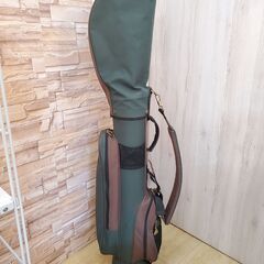 RIVER COURSE (リバーコース) キャディバッグ ハーフタイプ 練習場用 ゴルフバッグ グリーン 2分割 重量1.7kg◆買取帝国 朝霞店の画像