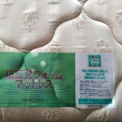 札幌市近郊にお住まいの方限定！送料無料！大塚家具 収納付きセミダブルベッドとフランスベッド 低反発フォームマットレス付きの画像