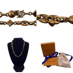 ルイヴィトン LOUIS VUITTON ネックレス ネックレス LV セーラー LVイニシャル フラワー M02725 ゴールドの画像