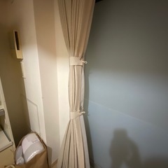 早い者勝ち！遮光カーテン　ベージュ　200×100cm 2枚の画像