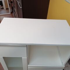 NITORI　キッチンボード　食器棚　ホワイト　白　収納　キッチン収納　ニトリ　サイズ（約）幅95×奥40×高119　　■近隣配送無料 買取GO‼　栄和店の画像