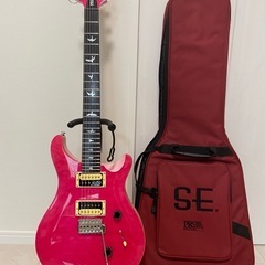 PRS SE Custom 24 エレキギター ボニーピンク 純正ソフトケース付の画像