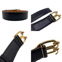 エルメス HERMES ベルト シェーヌダンクル 1982 ブラックの画像