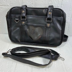 スクールバッグ 女子高校生 スクバ 合皮 ボストン型 通学2WAYの画像