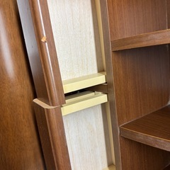 差し上げます！勉強卓　机　オカムラジュニアデスク　アンティーク　学習机　茶色　椅子付きの画像