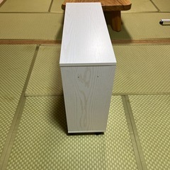 カラーボックスホワイト木目調4個セットの画像