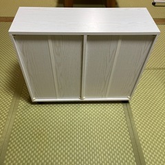 カラーボックスホワイト木目調4個セットの画像