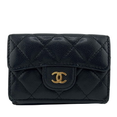 シャネル CHANEL 三つ折り財布 マトラッセ ゴールド金具 ブラウンの画像