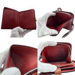 ロエベ LOEWE 二つ折り財布 アナグラム コンパクトウォレット ブラウンの画像