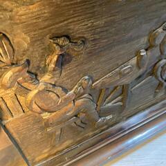 木製トランク　アンティーク調 ヴィンテージ トランクチェスト 宝箱　昭和レトロの画像