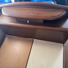 【国分寺】収納付き！シングルベットフレーム　解体済み　茶色の画像