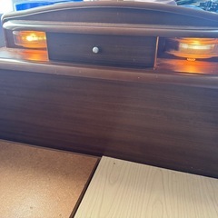 【国分寺】収納付き！シングルベットフレーム　解体済み　茶色の画像