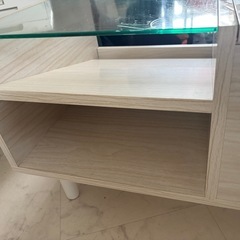 ローテーブル　鏡台　ガラスの画像