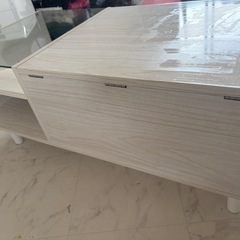 ローテーブル　鏡台　ガラスの画像