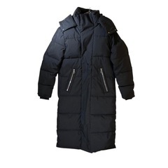 ダウンジャケット メンズ コート 秋冬 ロングコート 中綿ジャケット　M 黒の画像