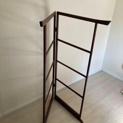 衣紋掛け 着物掛け　木製 衣桁　洋服掛け　折り畳み式　和　昭和レトロの画像