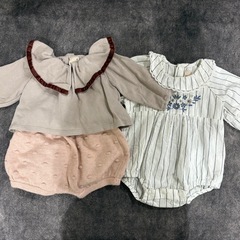 春秋冬　ベビーロンパース　ワンピース  70サイズ　5点セットの画像