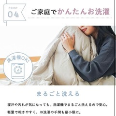 洗えるダウンケット 肌掛け布団 キングサイズ 230×210cmの画像
