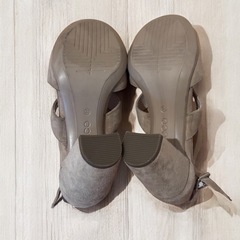 ECCO エコー オープントゥサンダル スエード アンクルストラップ 22cmの画像