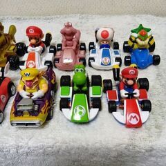 取引決定！マリオカート　ミニカー＆プルバックカー11台セットの画像