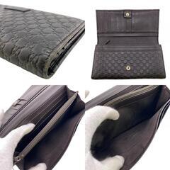 グッチ GUCCI 長財布 マイクログッチシマ ロングウォレット 449396 ブラウンの画像