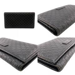 グッチ GUCCI 長財布 マイクログッチシマ ロングウォレット 449396 ブラウンの画像