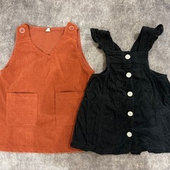 秋冬　ジャンパースカート　ワンピース　80サイズ　5点セットの画像