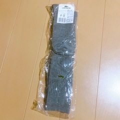 新品未使用　ラコステ  グレー ハイソックスの画像