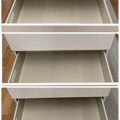 S154 ⭐ IKEA イケア 3段チェスト MALM マルム 人気 幅80.5cm USEDの画像
