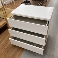 S154 ⭐ IKEA イケア 3段チェスト MALM マルム 人気 幅80.5cm USEDの画像