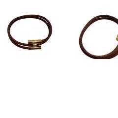 エルメス HERMES ブレスレット Hロゴ トゥル二 トレッセ ブラウンの画像