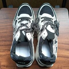 新品 24.5cm レディース スニーカー ブラック ホワイト 厚底 シューズ  識別番号:【N482-S】の画像