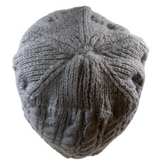 ニット バケットハット　グレー　男女兼用の画像