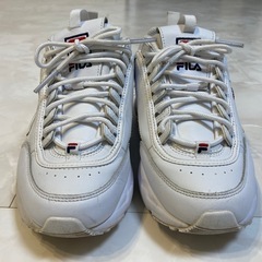 FILA フィラ　サイズ24.0センチ　スニーカー　厚底　白色　ホワイト　ギャルの画像