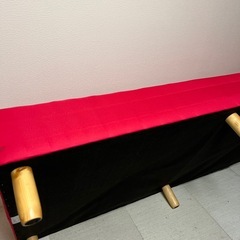 シングルベッド　赤の画像