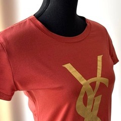 イヴ・サンローランYSL ロゴ 半袖 Tシャツ 赤の画像